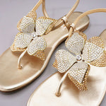 Load image into Gallery viewer, Iris Gold &amp; Silver Crystal Sandals

