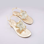 Load image into Gallery viewer, Iris Gold &amp; Silver Crystal Sandals
