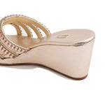Load image into Gallery viewer, Chloe Gold Wedges