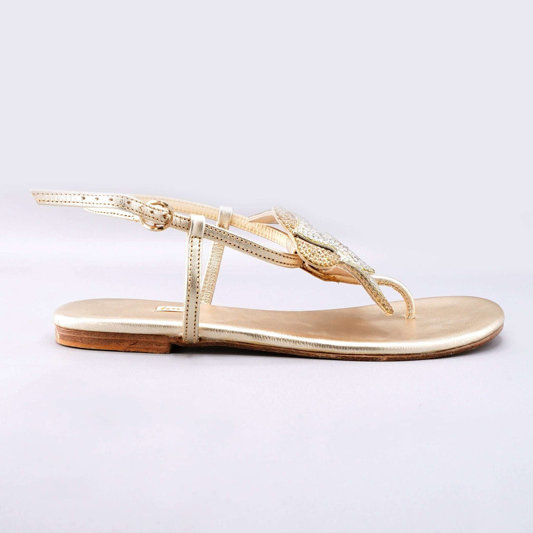 Iris Gold & Silver Crystal Sandals