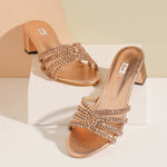 Load image into Gallery viewer, Dahlia Block Heels – Elegant Multi-Strap Heels
