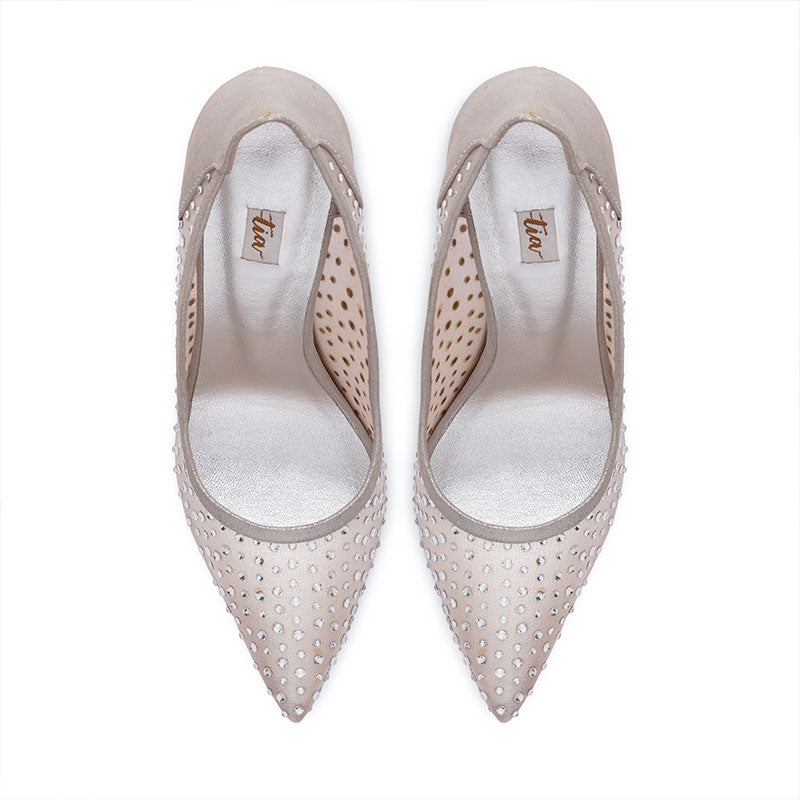Margarita Silver 3.5 Inch Heel