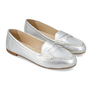 Silver Moccasins – Stylish Flats