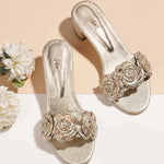 Load image into Gallery viewer, Pansy with Diamantés – Block Heels
