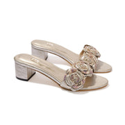 Pansy with Diamantés – Block Heels