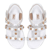 Sara Silver Gladiator Sandals for Kids
