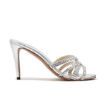 Load image into Gallery viewer, Zoe Silver 3.5 inch heel
